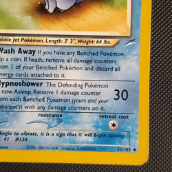 Pokemon TCG Light Vaporeon Neo Destiny Card 52/105 MP - Image 5