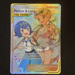 Mallow and Lana Tag Team 231/236 Full Art | Cosmic Eclipse 2019 Pokemon TCG DMG - Image 1