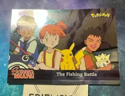 2001 Topps Johto League Champions Screen Snaps 11 The Fishing Battle Foil Holo - Image 1