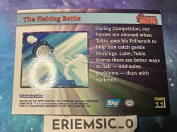 2001 Topps Johto League Champions Screen Snaps 11 The Fishing Battle Foil Holo - Image 3