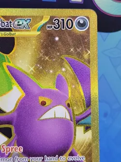POKEMON TCG - DESTINED RIVALS - TEAM ROCKET'S CROBAT EX 242/182 GOLD HYPER RARE - Image 3