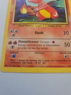 Pokemon Card Vintage Rare 1999 Charmander 46 Charmeleon 24 Base Set Starter - Image 5
