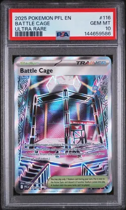 2025 POKEMON PFL EN-PHANTASMAL FLAMES | ULTRA RARE #116 BATTLE CAGE PSA 10 - Image 1