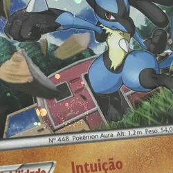MGS 6 - Pokemon Lucario BW85 Holo Black & White Promo Card LP SWIRL - Portuguese - Image 3