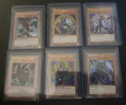 6 Dark Magician Alternative Arts RA04 RA03 Platinum Secret Rares Set YUGIOH NM - Image 1