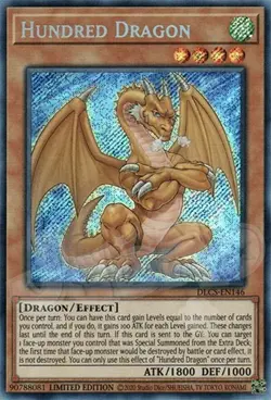 Yugioh - Hundred Dragon - Limited Edition Secret Rare NM - Plus Free Holo Card - Image 1