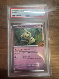 PSA 9 Mimikyu 2024 Trick or Trade Halloween Cosmos Pokemon Card - Image 1