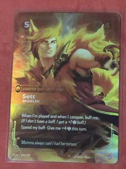 Riftbound TCG Sett, Brawler League of Legends Foil Sett Origins OGN-164 Card - Image 1