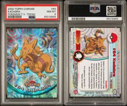 Kadabra #64 - Tekno Topps Chrome Pokemon 2000 TV Card - PSA 8 NM/MINT - Image 1