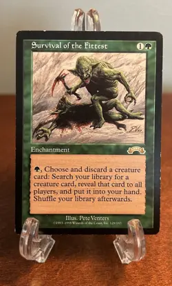 Survival of the Fittest MTG Exodus Reserved List LP Magic The Gathering Vintage - Image 1