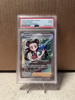 Pokemon TCG Roxanne Astral Radiance Holo Full Art Ultra Rare Card 188/189 PSA 9 - Image 1