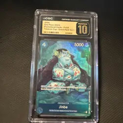 GEM MINT CGC PRISTINE 10 💎 030 JINBE BANDAI CARD GAMES FEST 23-24 EDITION - Image 1
