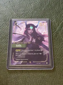 Irelia Fervent Overnumbered Spiritforged Riftbound English NM Card 225/221 - Image 2