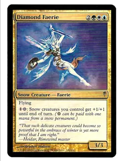 Diamond Faerie x1 Coldsnap Foil Magic MTG - Image 1