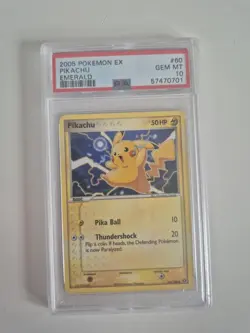 Pikachu #60/106 PSA 10 GEM MINT 2005 Pokemon EX Emerald POP 99 - Image 1
