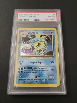 PSA 8 Pokemon TCG Gyarados Base Set 6/102 Holo Unlimited Holo Rare - Image 1