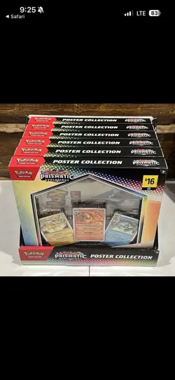 Pokemon S&V PRISMATIC EVOLUTIONS Poster Collection Display of 6 Boxes - Image 1