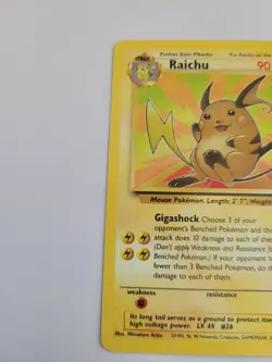 Raichu 29/62 Fossil Regular Black Star Rare Pokemon TCG Light Played - Image 5