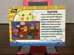 Pokemon Topps - Pikachu's Vacation - Playtime #57 - Non Holo - Blue Logo - Image 2