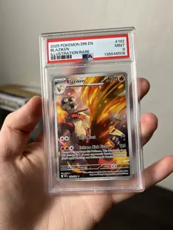 2025 Pokemon DRI-EN Destined Rivals Illustration Rare Blaziken 192/182 PSA 9 - Image 1