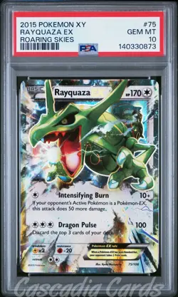 PSA 10 Rayquaza EX 75/108 Roaring Skies Pokemon - Image 1