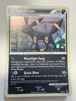Pokemon TCG HS-Undaunted Holo Rare Umbreon 10/90 Near Mint - Image 1
