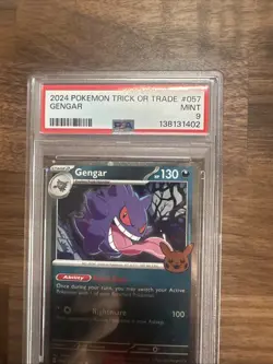 2024 POKEMON TCG TRICK OR TRADE #057 GENGAR PSA 9 Mint Graded - Image 2