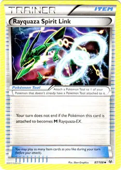 4x NM-Mint Rayquaza Spirit Link - 87/108 - Uncommon Pokemon Roaring Skies - Image 1