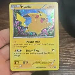 Pokemon TCG Pikachu XY89 XY Promo Holo Basic HP60 Thunder Wave Electric Ring - Image 1