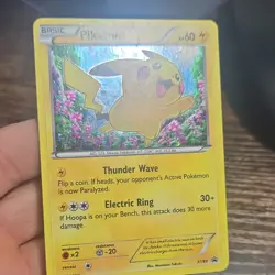 Pokemon TCG Pikachu XY89 XY Promo Holo Basic HP60 Thunder Wave Electric Ring - Image 2