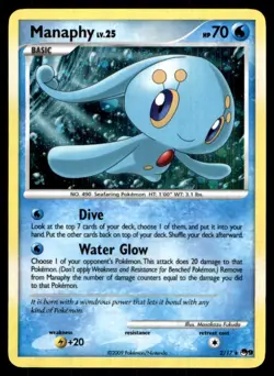 2009 Nintendo Promos Series - POP Series 9 Manaphy Rare #2 - Image 1