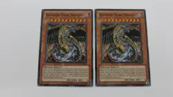 2x RAINBOW DARK DRAGON MONSTER UNLIMITED EDITION RYMP-EN099 COMMON YUGIOH NM - Image 1