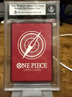 One Piece TCG Crocodile ST03-001 Leader Super Pre-Release BGS 8 - Image 2