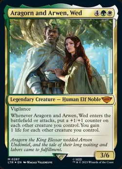 LP MTG Aragorn and Arwen, Wed - Foil Light Play The Lord of the Rings: Tales of - Image 1
