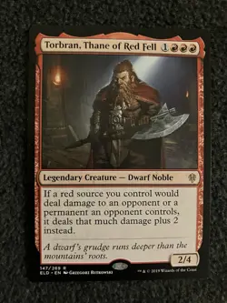 Magic the Gathering MTG - Torbran, Thane of Red Fell - Throne of Eldraine - Image 1