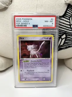 Pokemon 2006 Pop Series 4 MEW #4 PSA 8 Holo RARE - Image 1