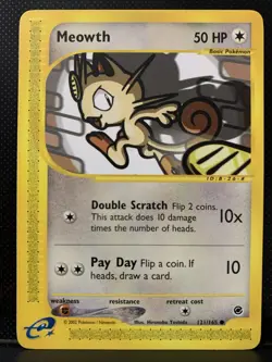 Pokemon TCG Meowth Expedition Base Set 121/165, Regular Common - Image 1
