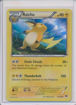 Pokemon TCG - XY Base Set - Raichu Holo Rare Holo 43/146 - Image 1