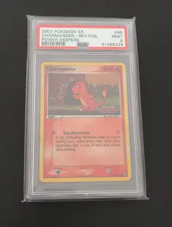 2007 POKEMON EX POWER KEEPERS #48 CHARMANDER-REVERSE FOIL PSA 9 - Image 1