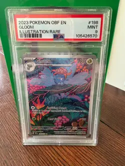 2023 POKEMON OBF EN-OBSIDIAN FLAMES ILLUSTRATION RARE #198 GLOOM PSA 9 MINT - Image 1