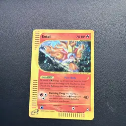 2003 Pokemon Aquapolis - Entei HOLO H8 - Very Clean! No Creases! - Image 1