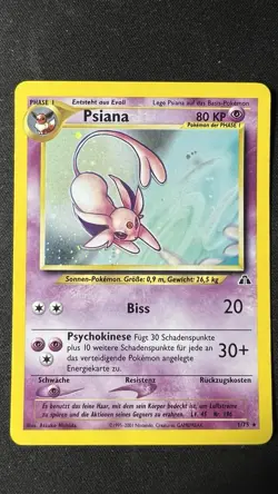 Pokemon Espeon Holo Rare 1/75 Neo Discovery German 2001 TCG - Image 1