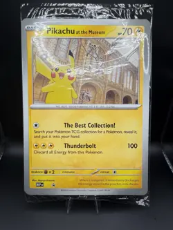 Pikachu at the Museum Jumbo Promo Card – Pokemon Natural History Museum – Sealed - Image 1
