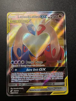 Pokemon TCG Latias & Latios GX Alt Art Full Art 2019 170/181 Team Up English NM - Image 1