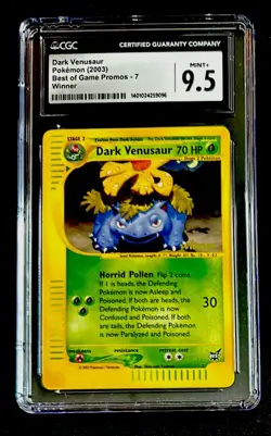 CGC 9.5 Dark Venusaur Winner Promo #7 Pokemon Best Of Game Promos 2003 Pokemon - Image 1