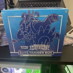 Pokemon TCG Sword & Shield Battle Styles Elite Trainer Box ETB (BLUE) W/ Acrylic - Image 1