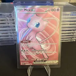 Pokemon Mew EX 2023 TCG Full Art Holo Rare Card 193/165 Scarlet & Violet 151 - Image 1