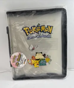 NOS Vintage 1999 Pokemon White Zip Binder 3-Ring Card Holder Toy Site (SEE PICS) - Image 1