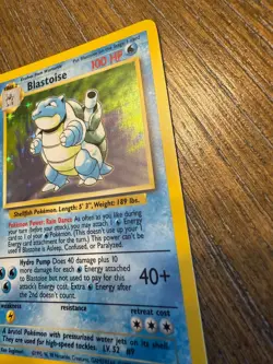 Blastoise 002/102 Base Set Holo Unlimited Rare Pokemon Card - Image 2
