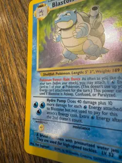 Blastoise 002/102 Base Set Holo Unlimited Rare Pokemon Card - Image 3